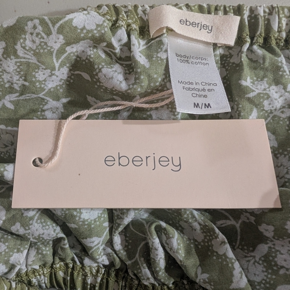 Eberjey Garden Andy Off-Shoulder Crop Top NWT Size Medium - Picture 2 of 9